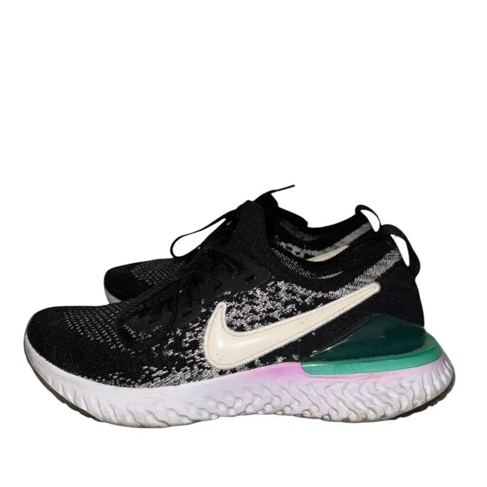 Nike Epic React Flyknit 2 GS Oreo Sneakers Kids 7Y AQ3244 Running Shoes Sports